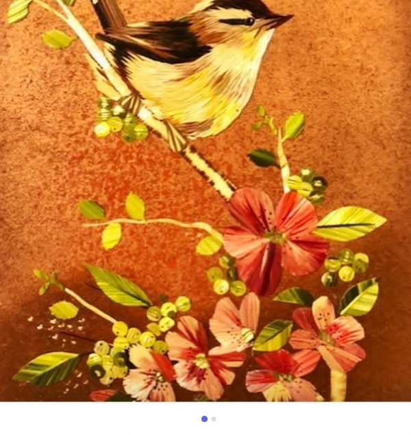 پرنده و گل